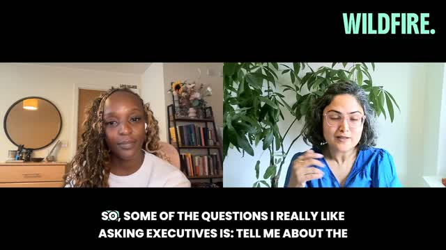 Video still of a conversation with Richa Jha about leadership teams.